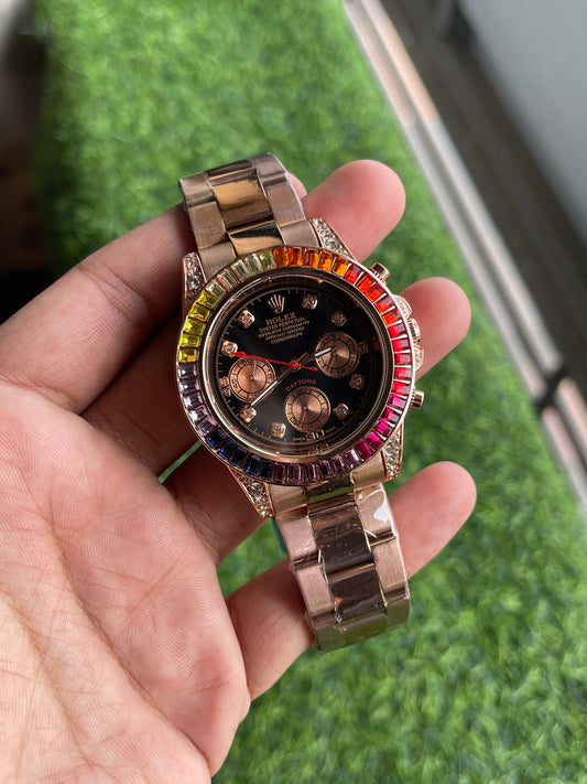RC Rol*x rainbow edition premium quality watch