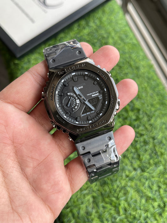 RC G-Shok metal series Black Steel Analog-Digital Edition