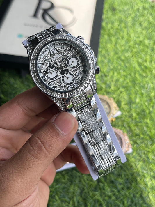 RC X RLX Tiger Edition – Diamond Chronograph (Silver)