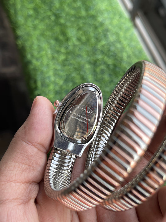 RC Bvlgarii Serpenti Style Rose Gold Diamond Watch