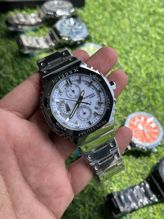 RC X G-SHOK Royal Steel Chronograph (white dial)