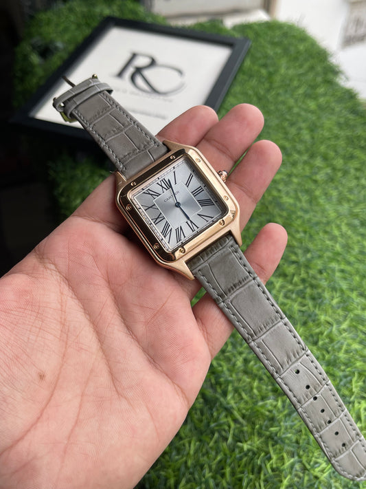 RC X Cartiier Santos-Style Square Luxury Watch