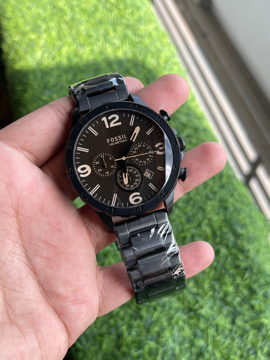 Fossiil Chronograph Men’s Watch – Black Steel Edition
