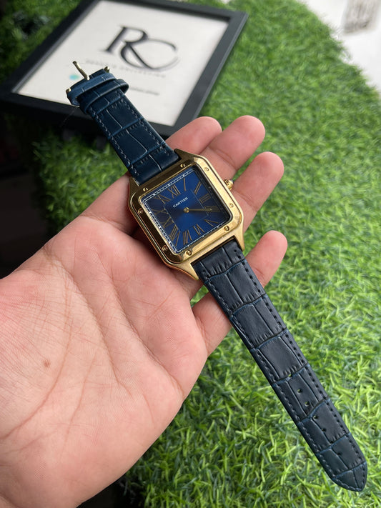 RC X Cartiier Santos-Style Square Luxury Watch