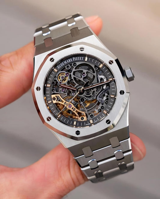 RC Audemarrs Piiguet Royal Oak Skeleton – Silver Stainless Steel Edition