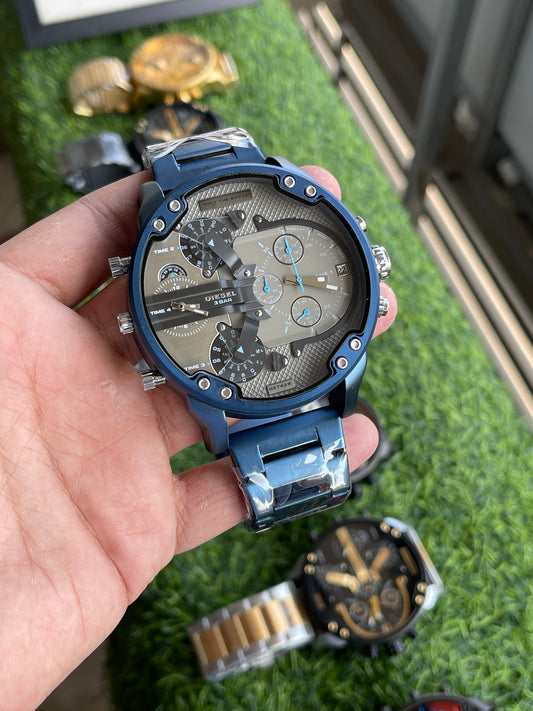 RC Diiesel Mega Chief Blue Steel Dual-Time Chronograph