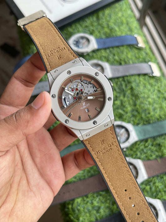RC Hublt Luxury Skeleton-Dial Sports Watch