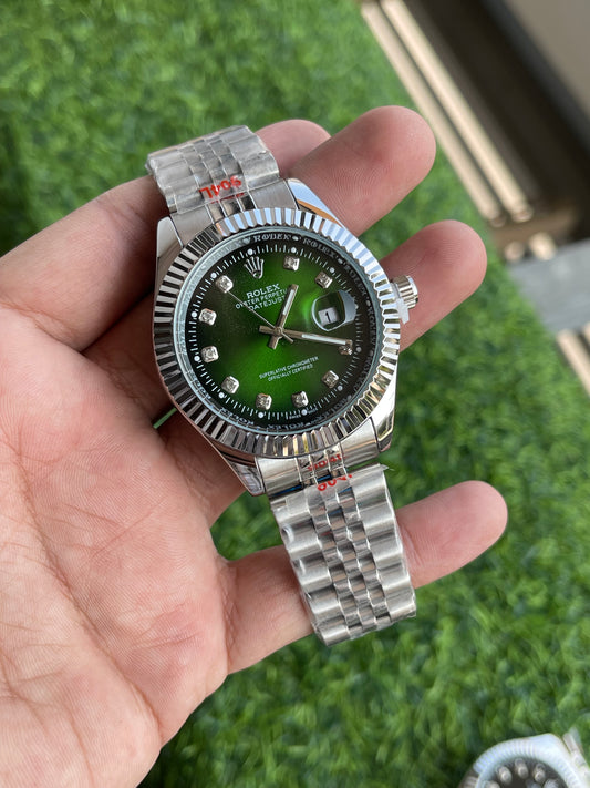 RC RLX Oyster Perpetual Datejust – Green Dial (Diamond Markers)