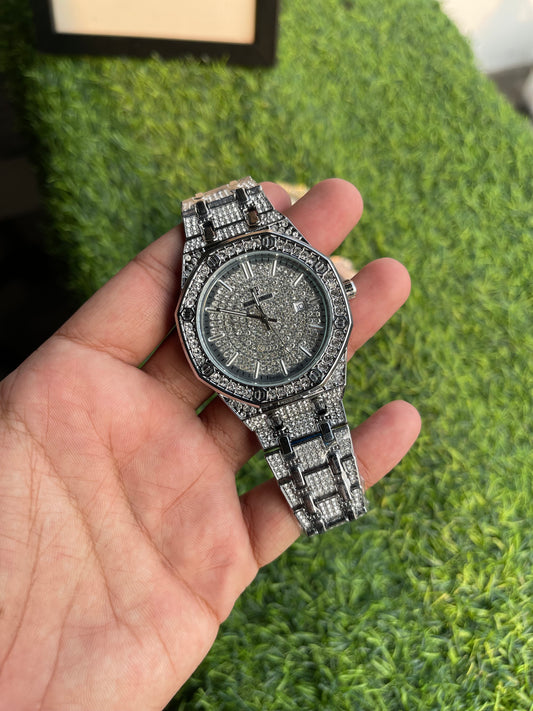 RC X Audemars Piiguet Royal Oak Diamond Edition – Premium Quartz Watch with Crystal-Studded Bracelet
