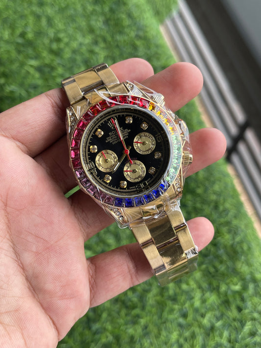 RC Rol*x rainbow premium quality watch