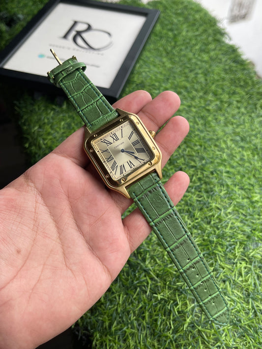 RC X Cartiier Santos-Style Square Luxury Watch
