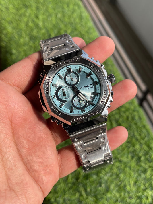 RC Casiio G-Shok Full Metal Silver Chronograph Men’s Watch