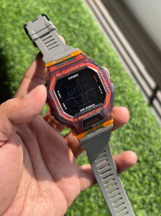 RC Casiio G-Shok Transparent Orange & Grey Digital Sports Watch