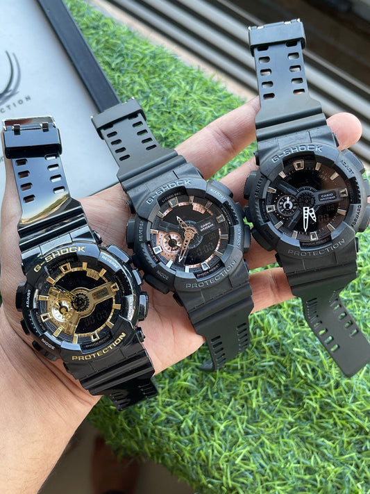 Casiio G-Shok Analog-Digital Men’s Watch – Black & Gold Edition
