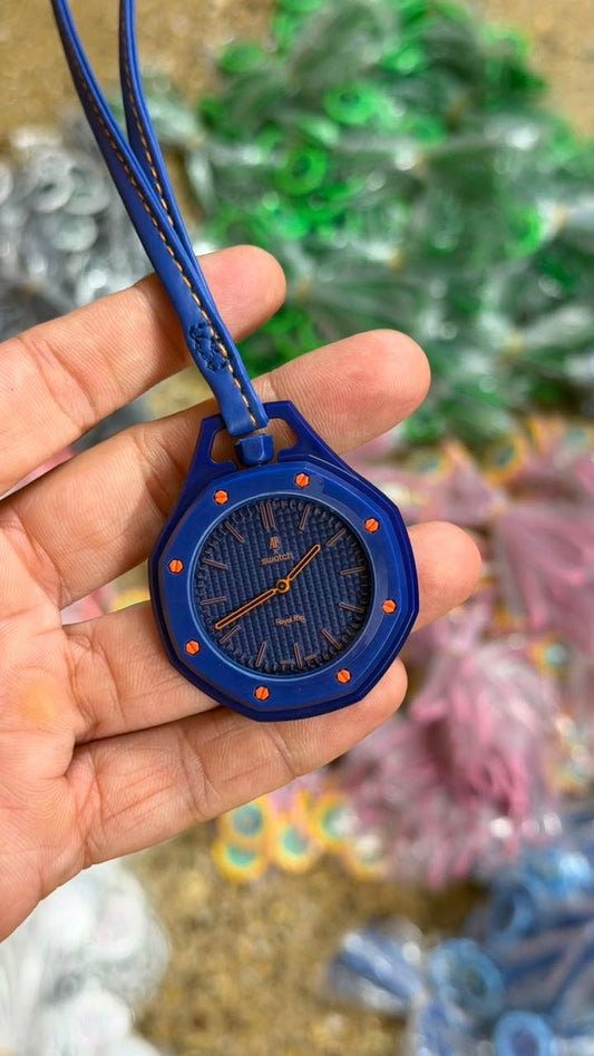 RC Swaatch × AP Royal Pop Edition Keychain Watch – Blue Dial