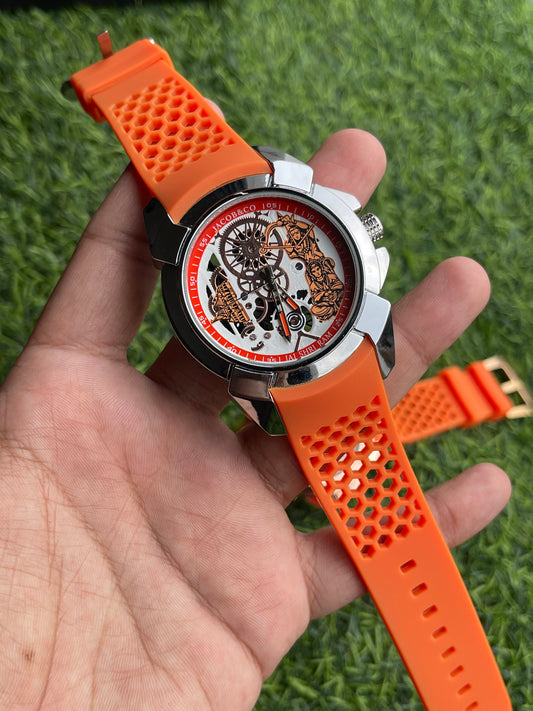 RC X Jaacob & Co. Ram Janm Bhumi Edition – Silver & Orange Skeleton Dial