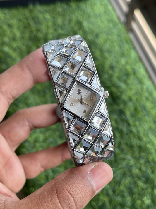 RC Swaroskii Crystal Prism Luxe Bracelet Watch