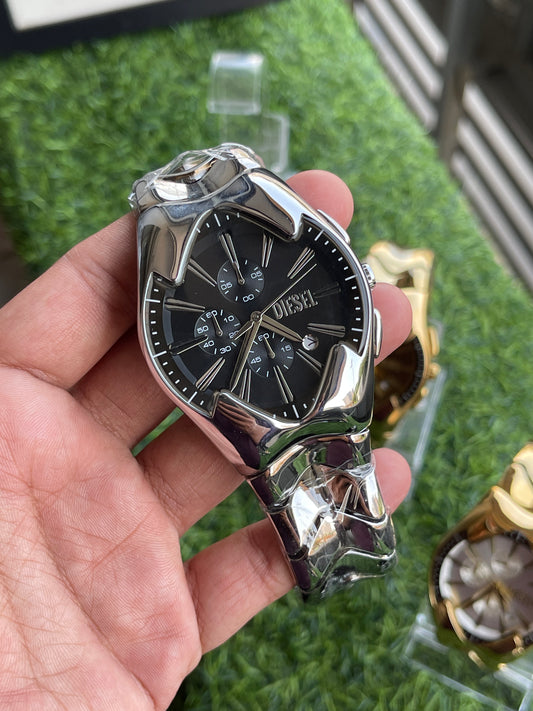 RC Diiesel Bold Steel Black Dial Watch