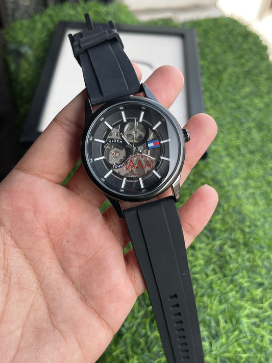 RC X Tommyy Hiilfiger Automatic Skeleton Watch