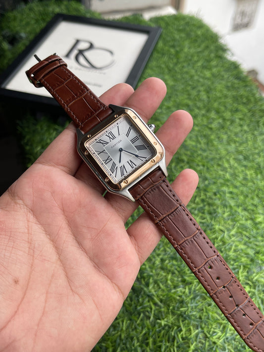 RC X Cartiier Santos-Style Square Luxury Watch