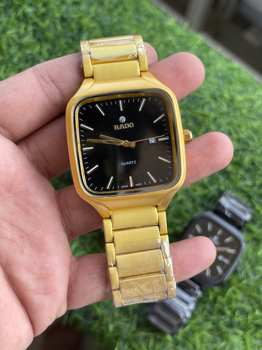 RC Raado Classic Square Luxury Watch – Gold Edition