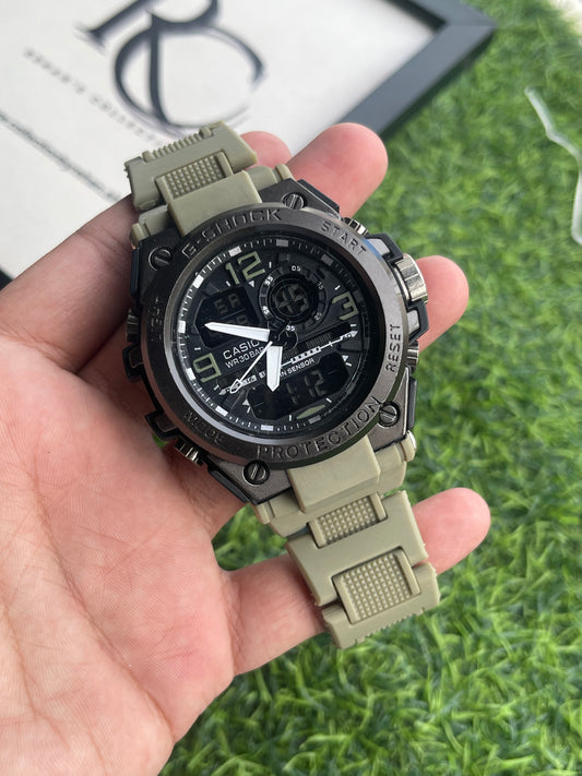 RC X Casiio G-Shock Twin Sensor Analog-Digital Sport Watch