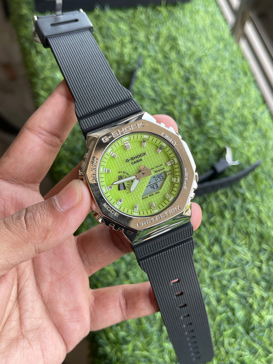 RC Casiio G-Shok GM-2100 Metal Fusion Analog-Digital Series (green dial)