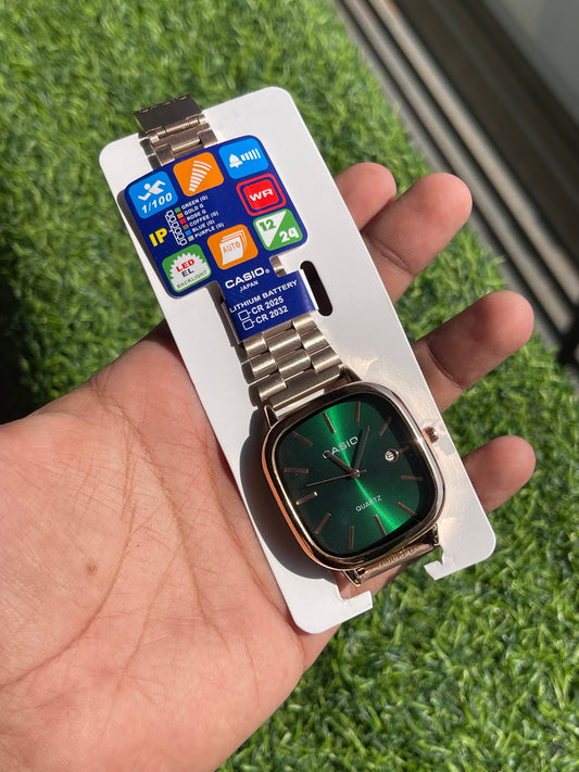 RC Casiio Classic Copper with Green Dial Quartz Watch