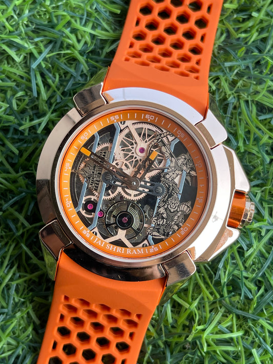 RC JACOB Shri Ram Limited Edition Skeleton Automatic Watch (wear by many celebrities)