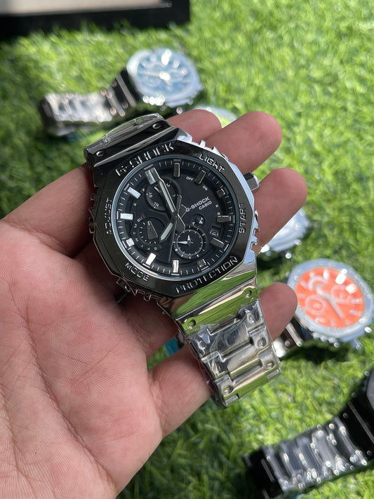 RC X G-SHOK Royal Steel Chronograph (blk dial)