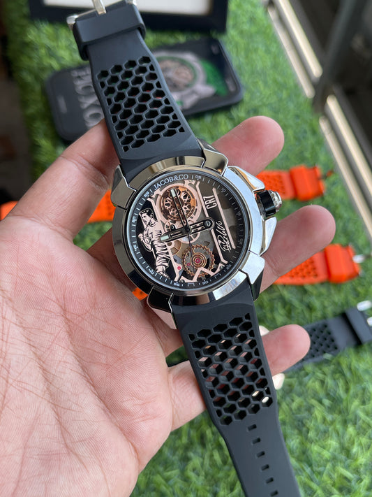 RC Jaacob & Co. Epic X CR7 Skeleton Edition (silver-black)