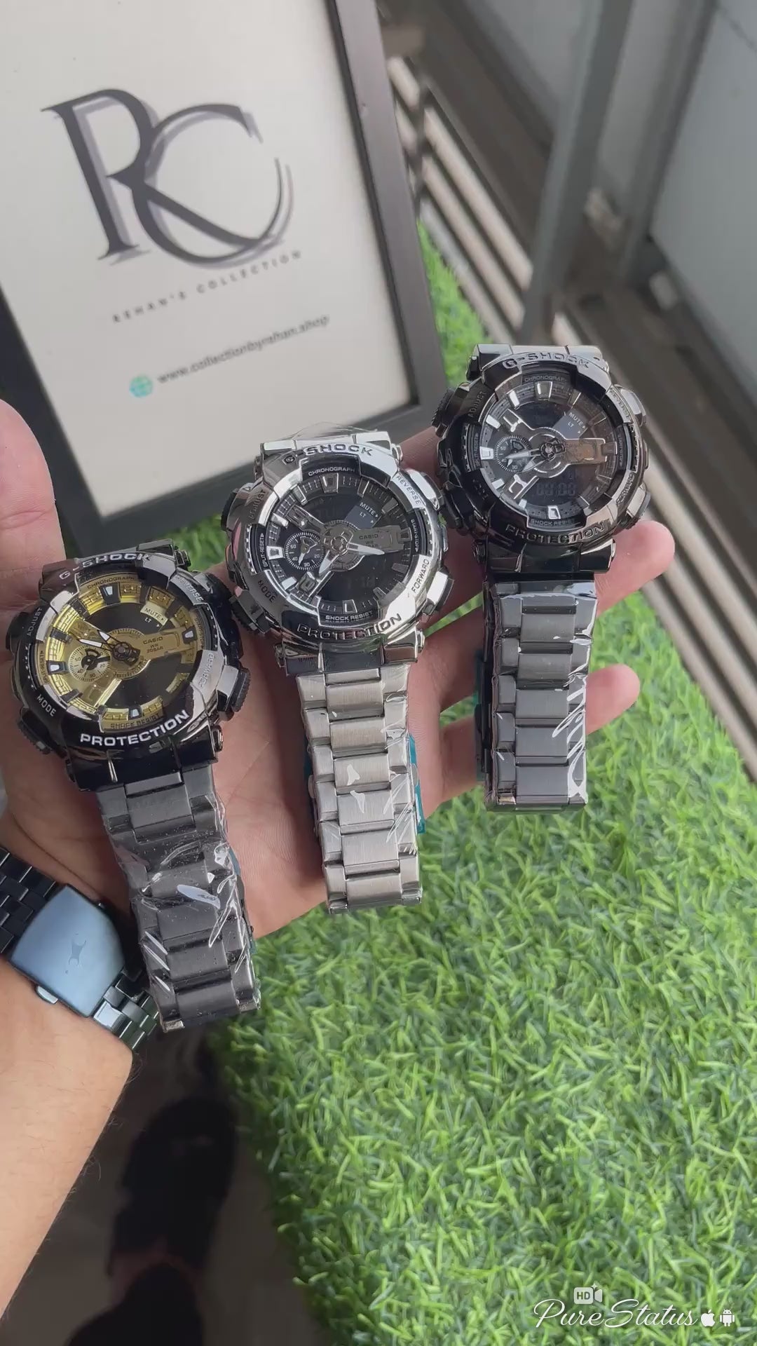 RC G-Shok All-Black Chronograph Watch