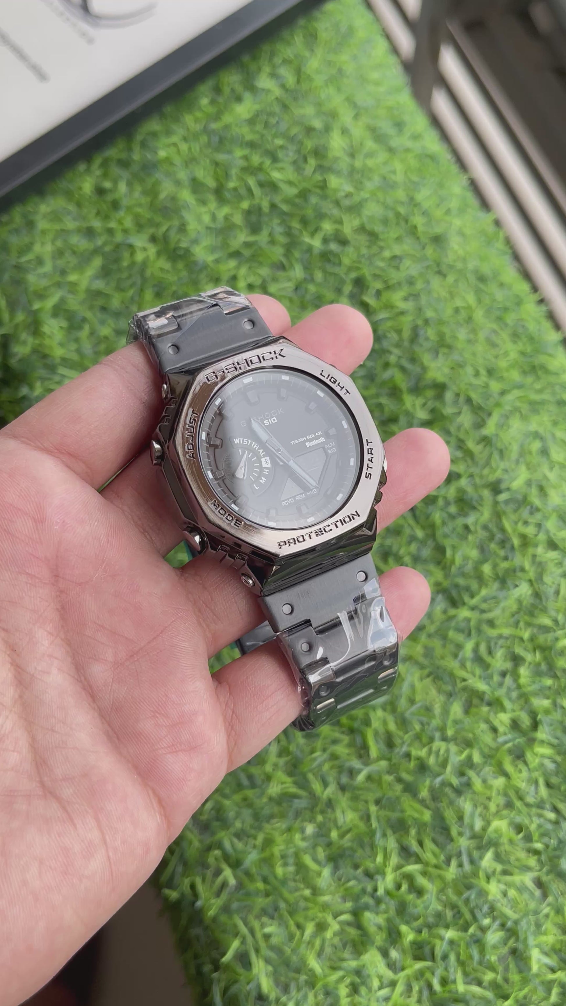 RC G-Shok metal series Black Steel Analog-Digital Edition