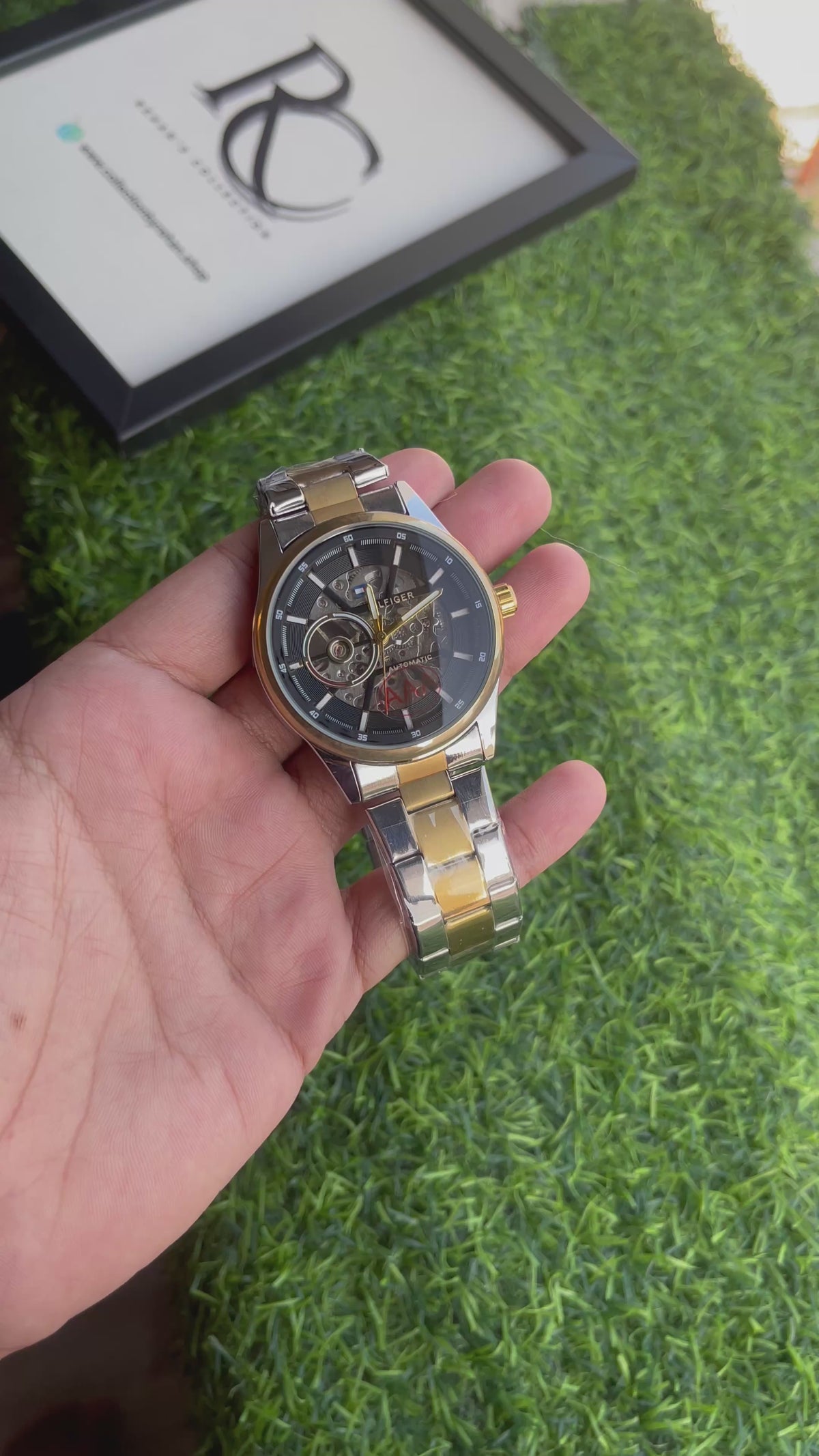 RC X Tommy Automatic Skeleton – Green Dial, Silver Bracelet