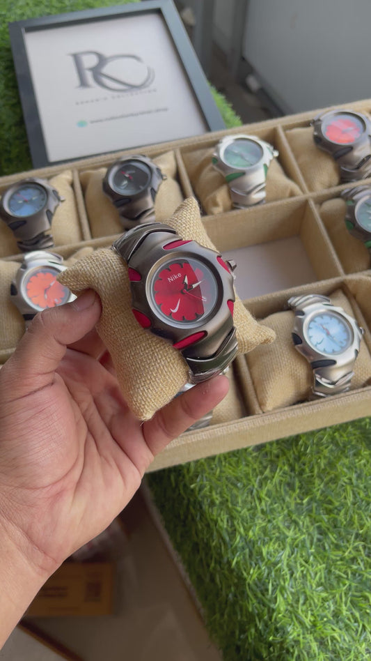 RC Nikee Sport Analog Watch – Black & Red Dial