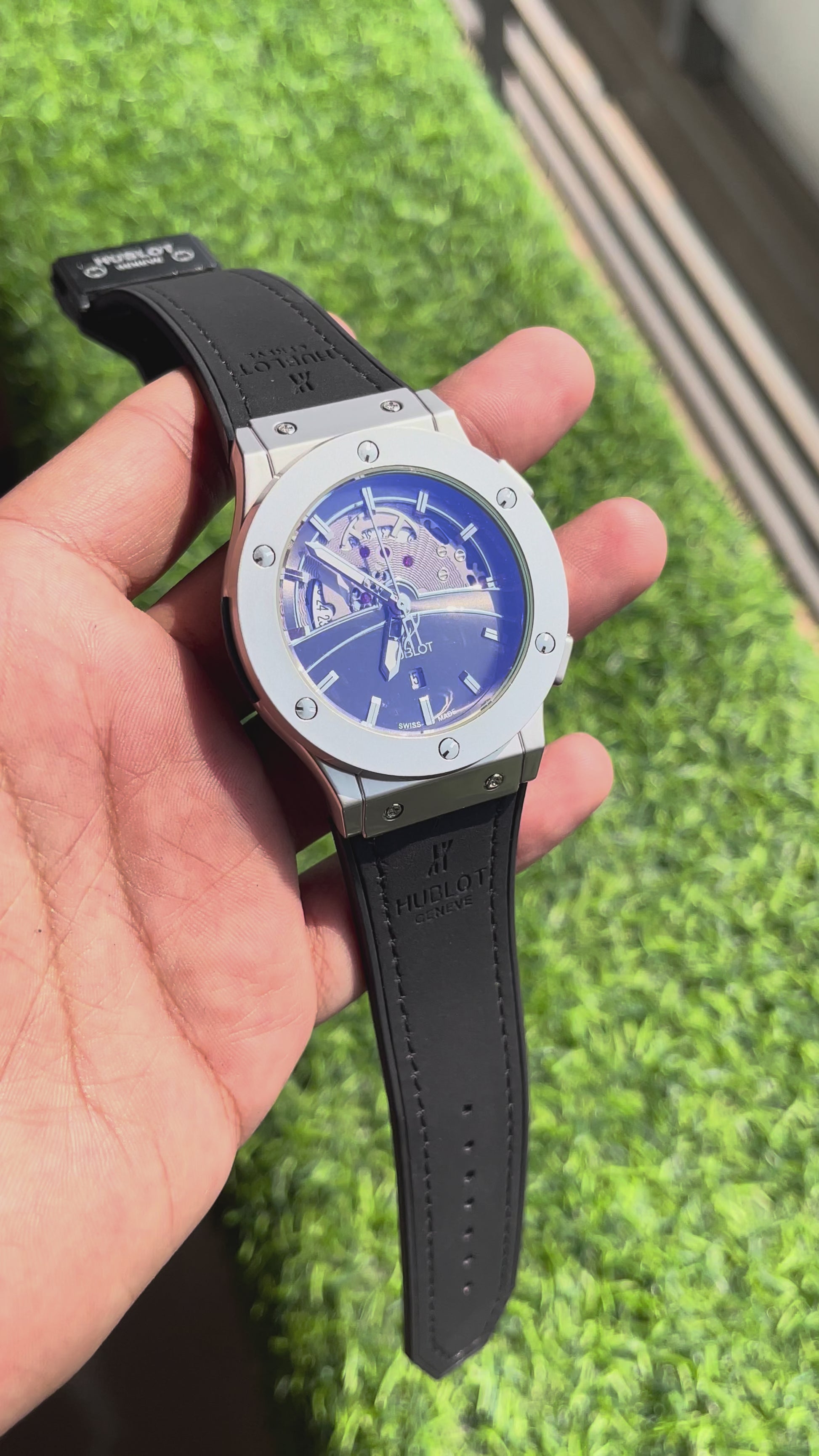 RC Hublt Luxury Skeleton-Dial Sports Watch