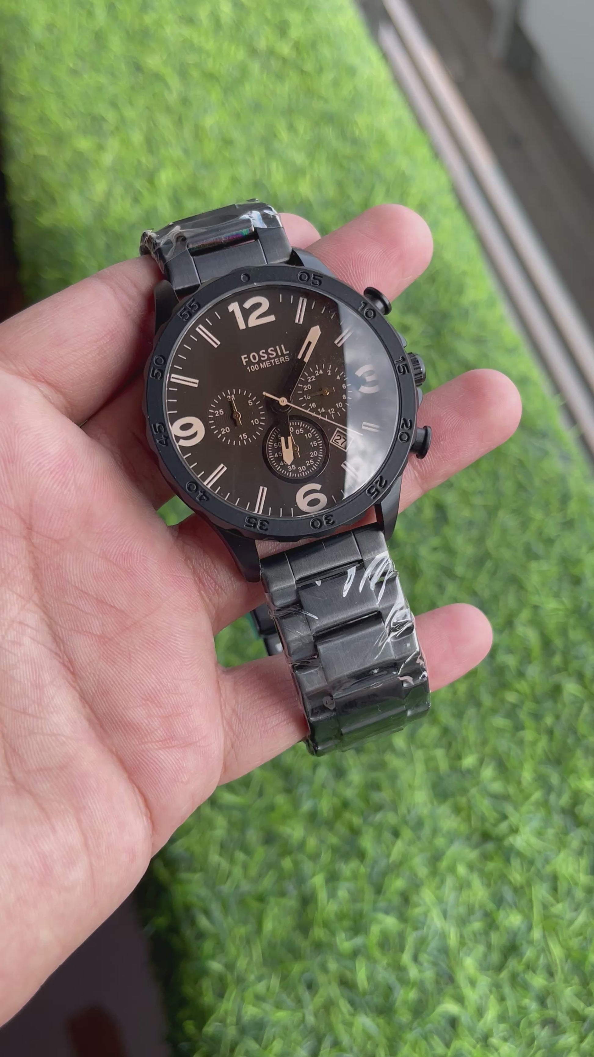 Fossiil Chronograph Men’s Watch – Black Steel Edition