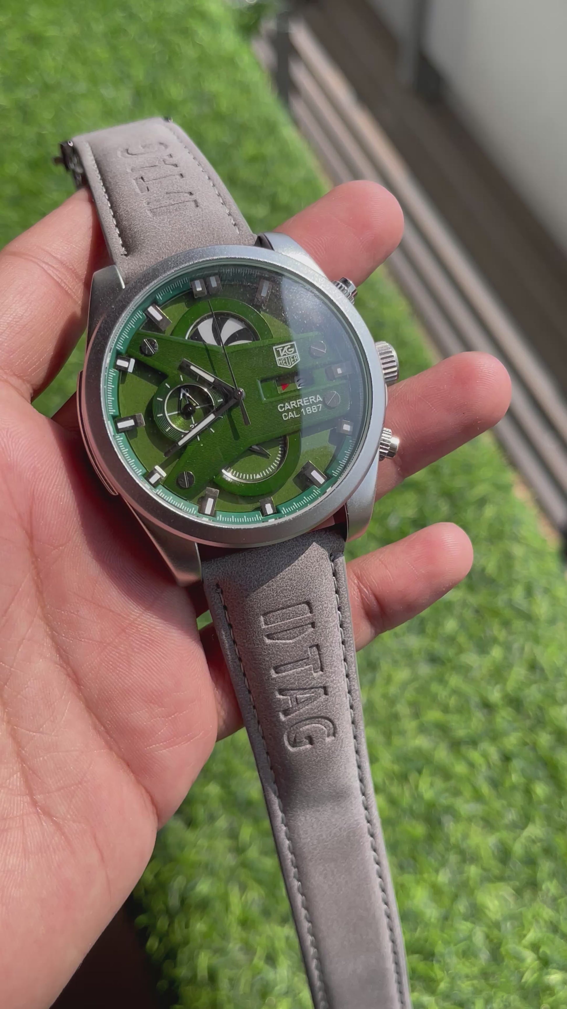 RC TAG Carreraa Cal. 1887 – Green Dial Chronograph (Premium Edition)