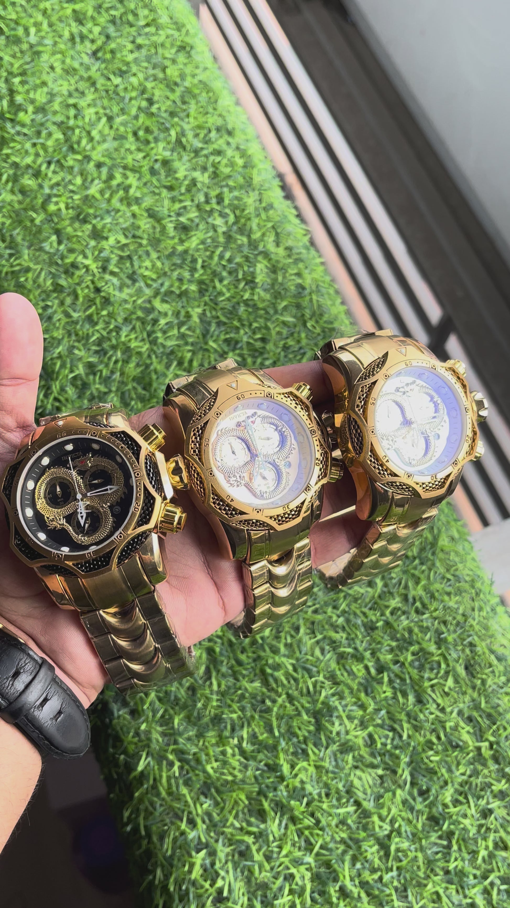 RC Inviicta Gold Chronograph Men’s Luxury Watch