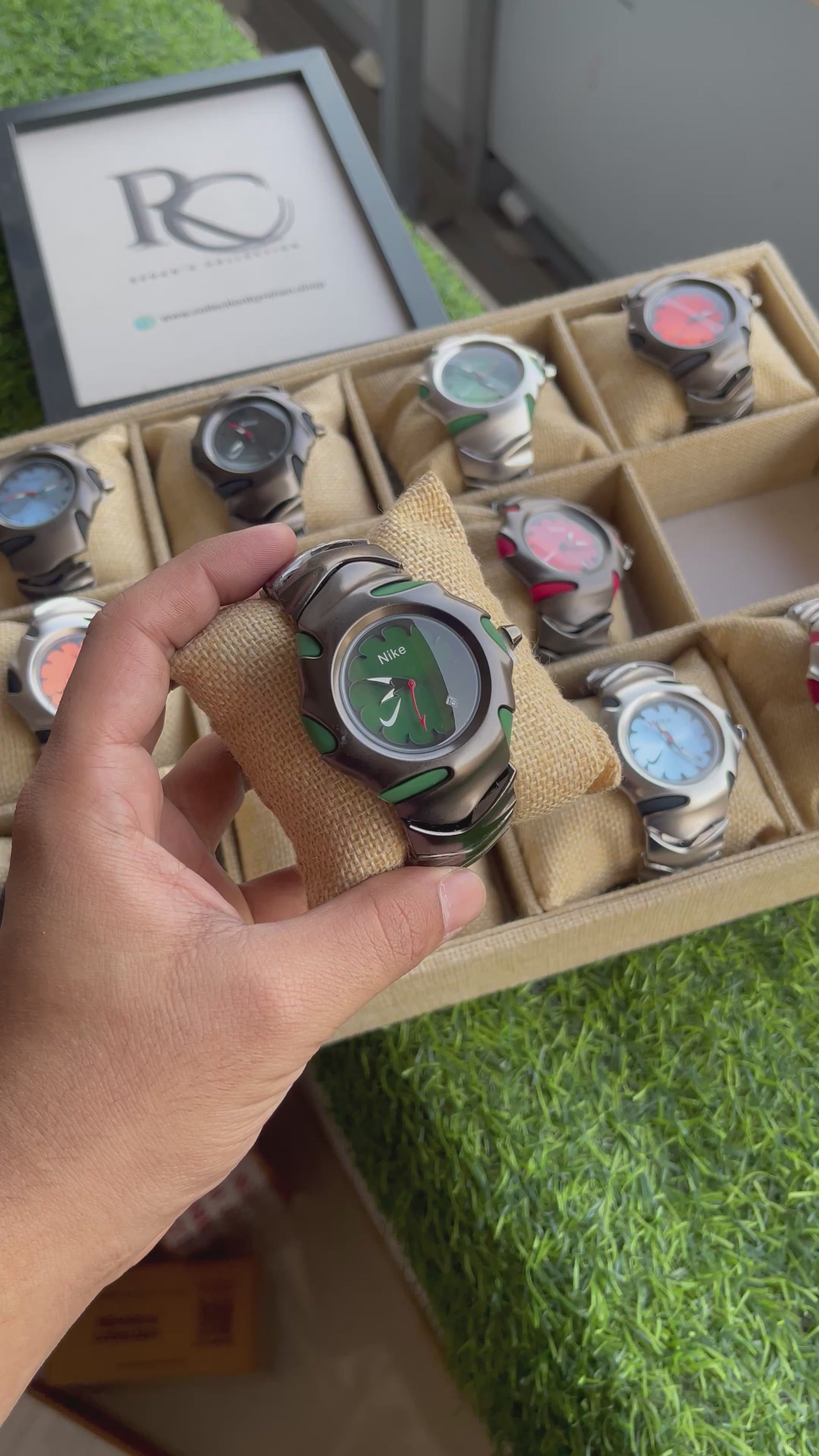 RC Nikee Sport Analog Watch – Black & Green Dial