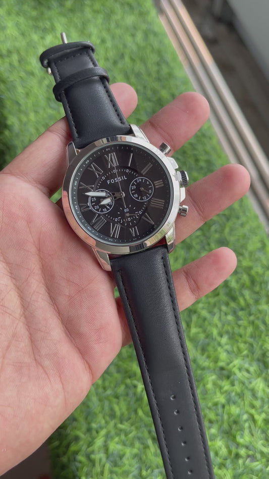RC Foss*l Grant Strap black premium watch