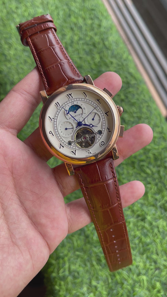 RC Carti*r Automatic premium leather watch