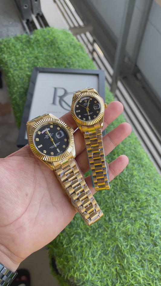 RC RLX Day-Date Couple Set “Golden Royal” Edition