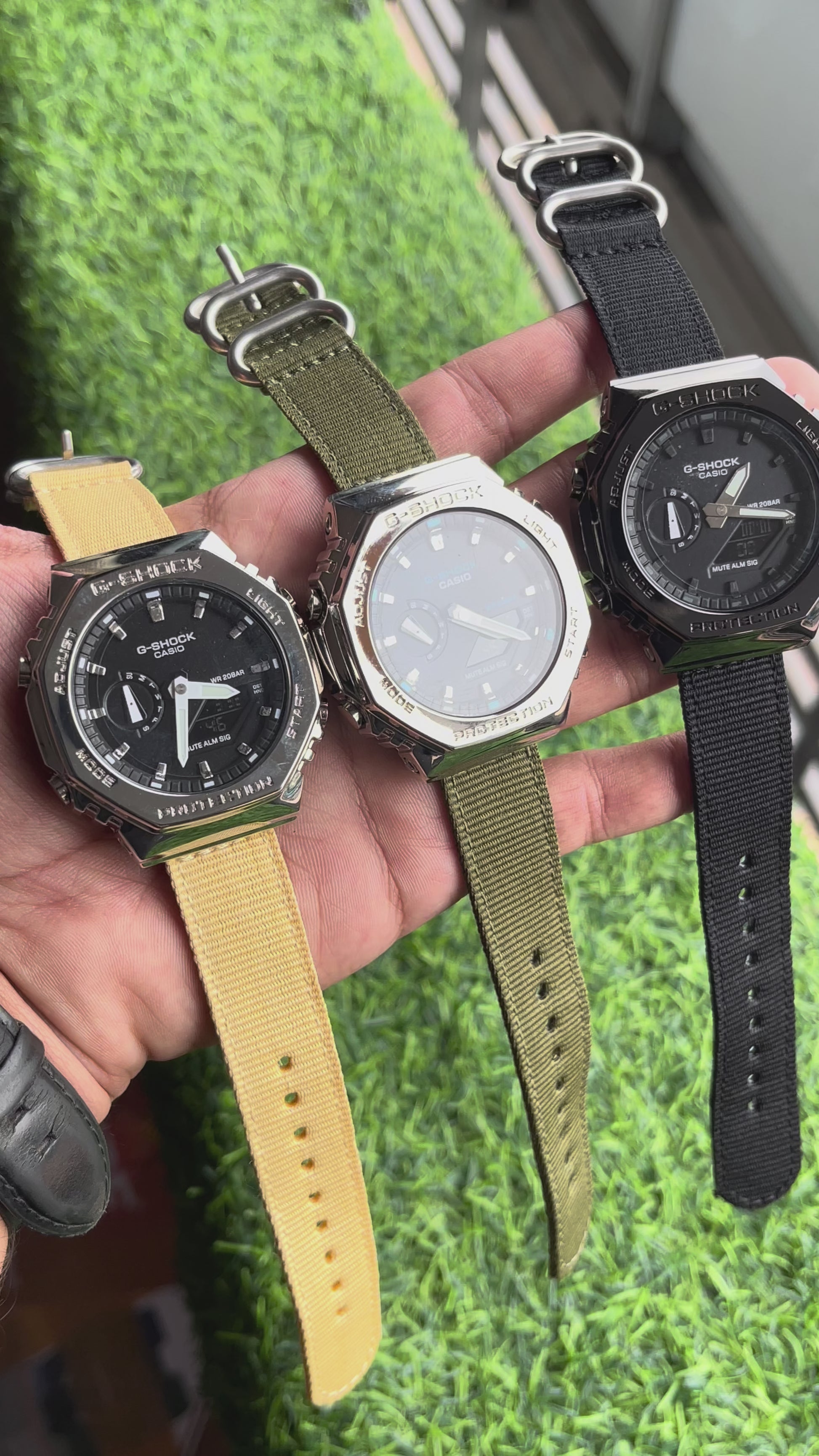 Casiio G-Shok GA-2100 Mod – Beige NATO Strap