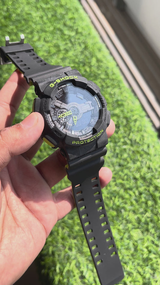 RC CASIIO G-SHOK Analog–Digital (Black & Neon Green Edition)