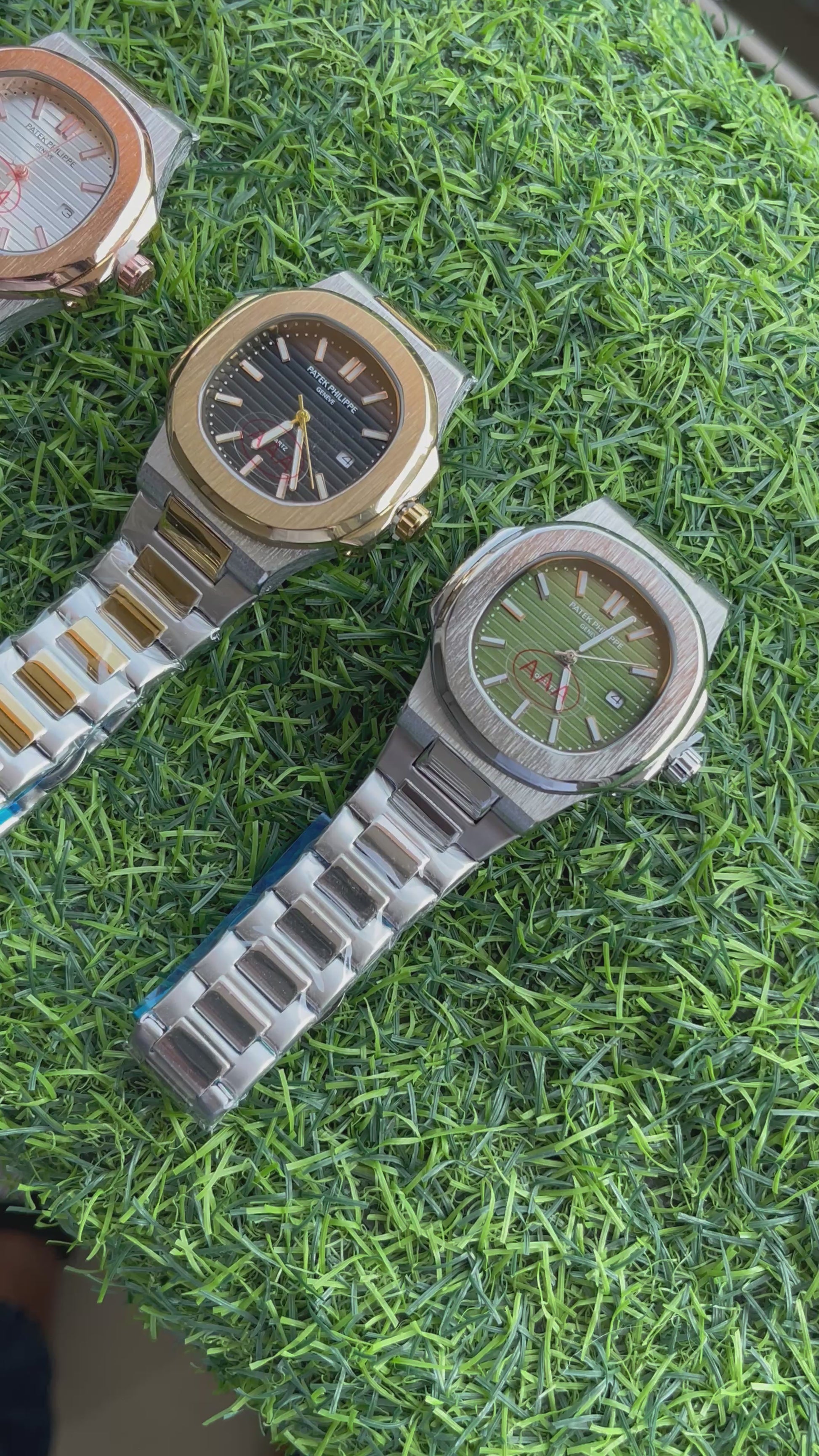 RC Patek Two-Tone Gold & Silver Luxury Watch – Black Dial