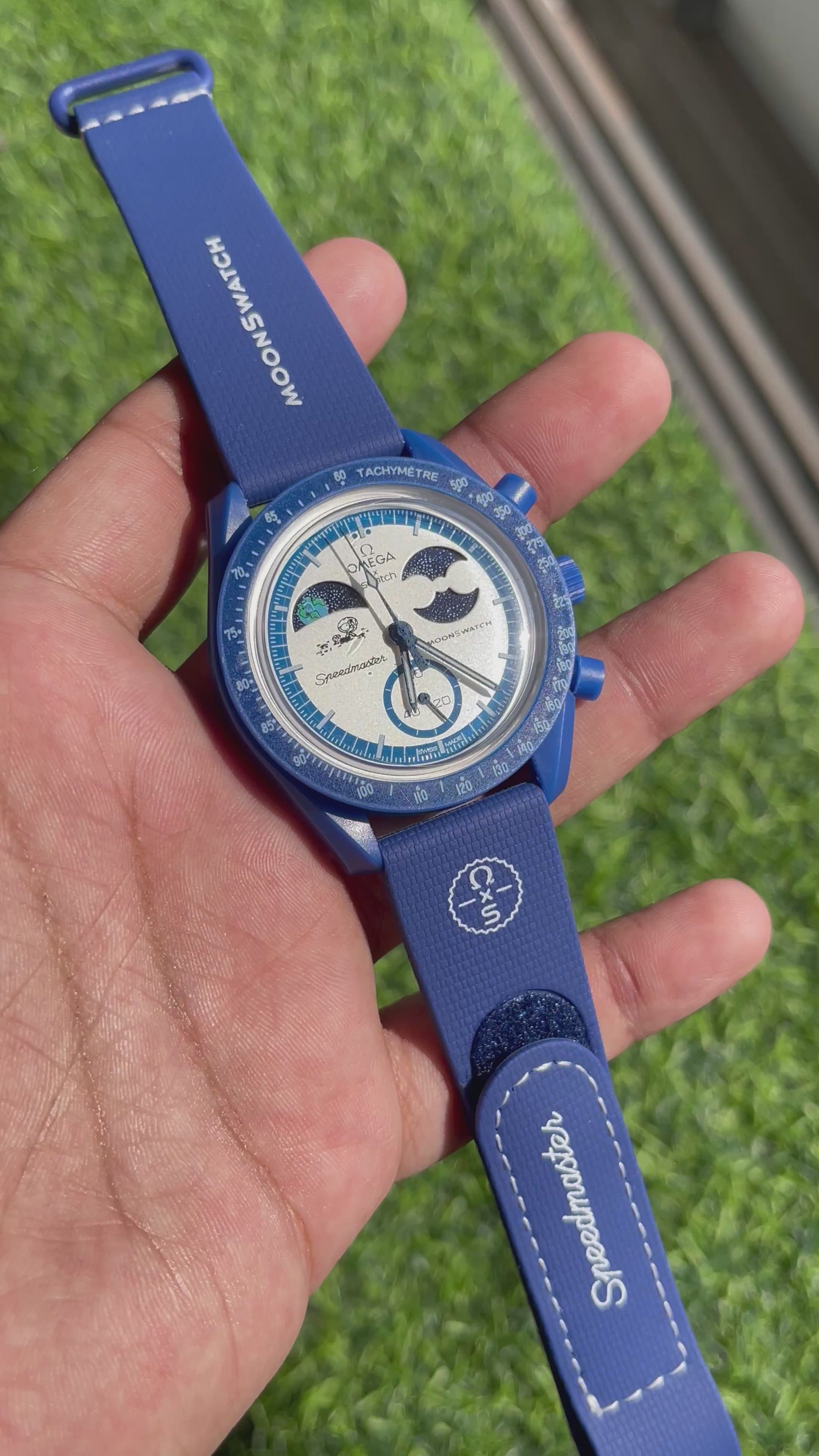 RC x Swatch MoonSwatch “Neptune” Blue Chronograph