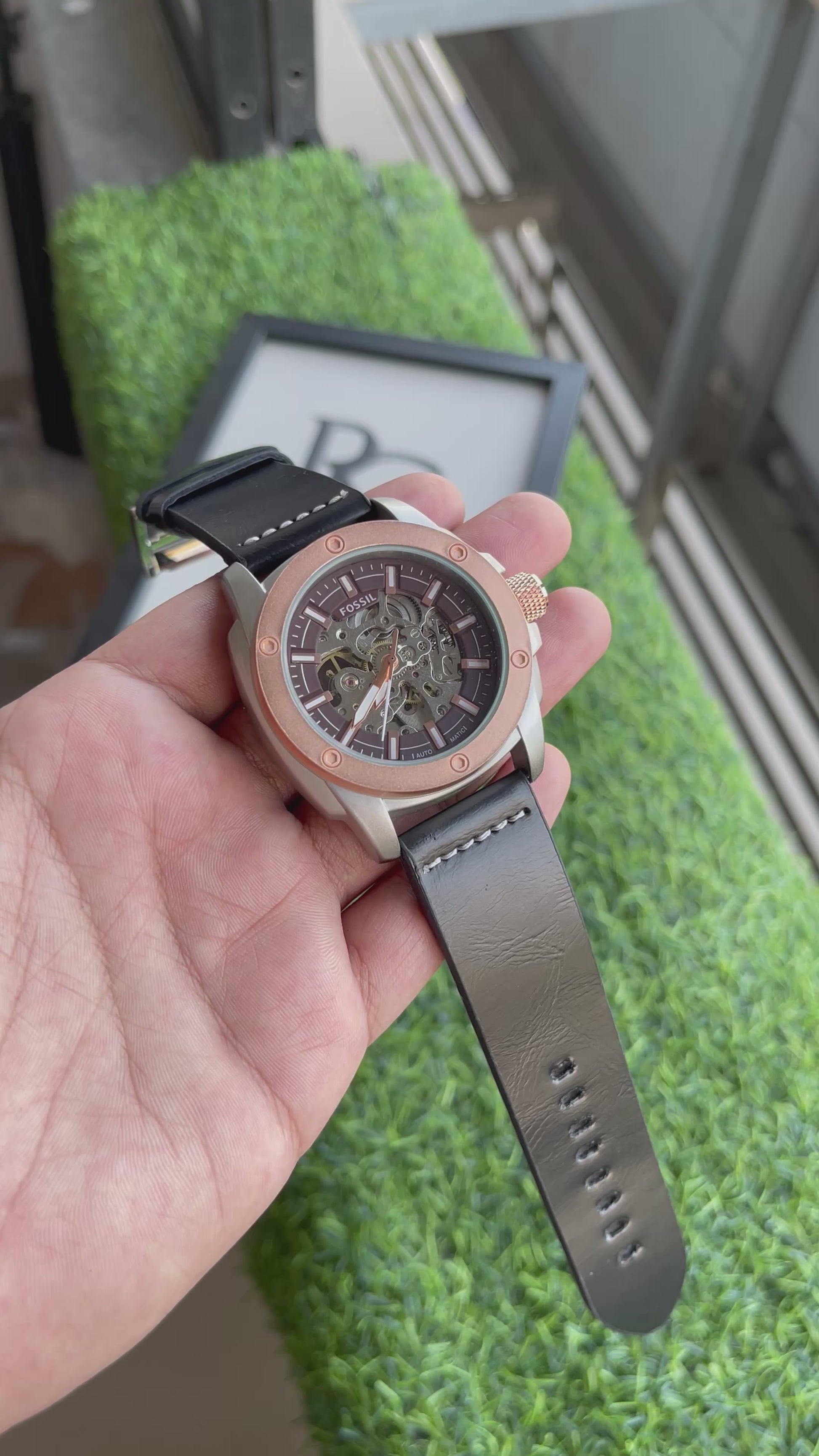 RC Fossiil Skeleton Automatic “Rose Steel” Edition