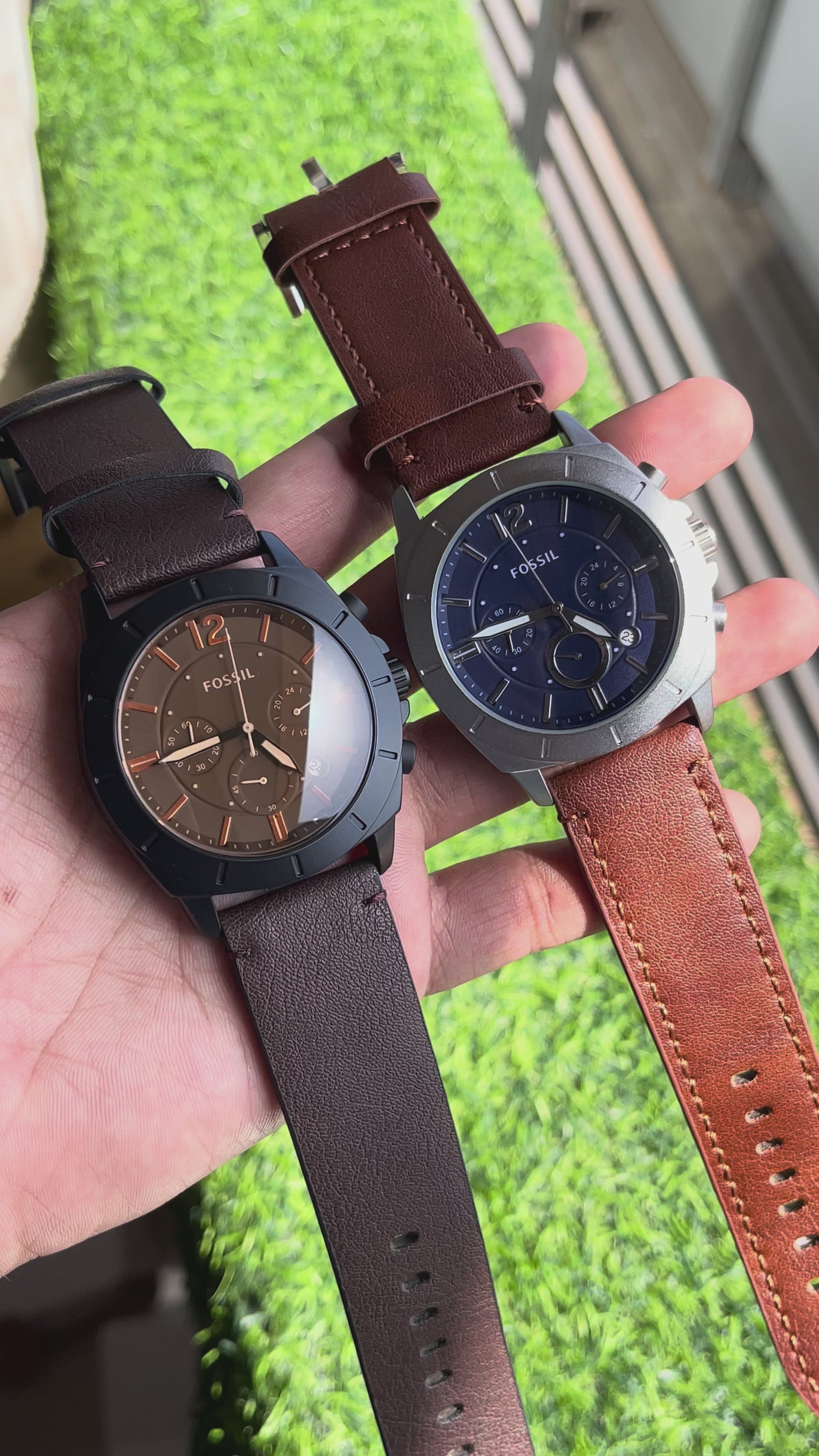 RC Fossiil Chronograph Brown Dial Men’s Watch