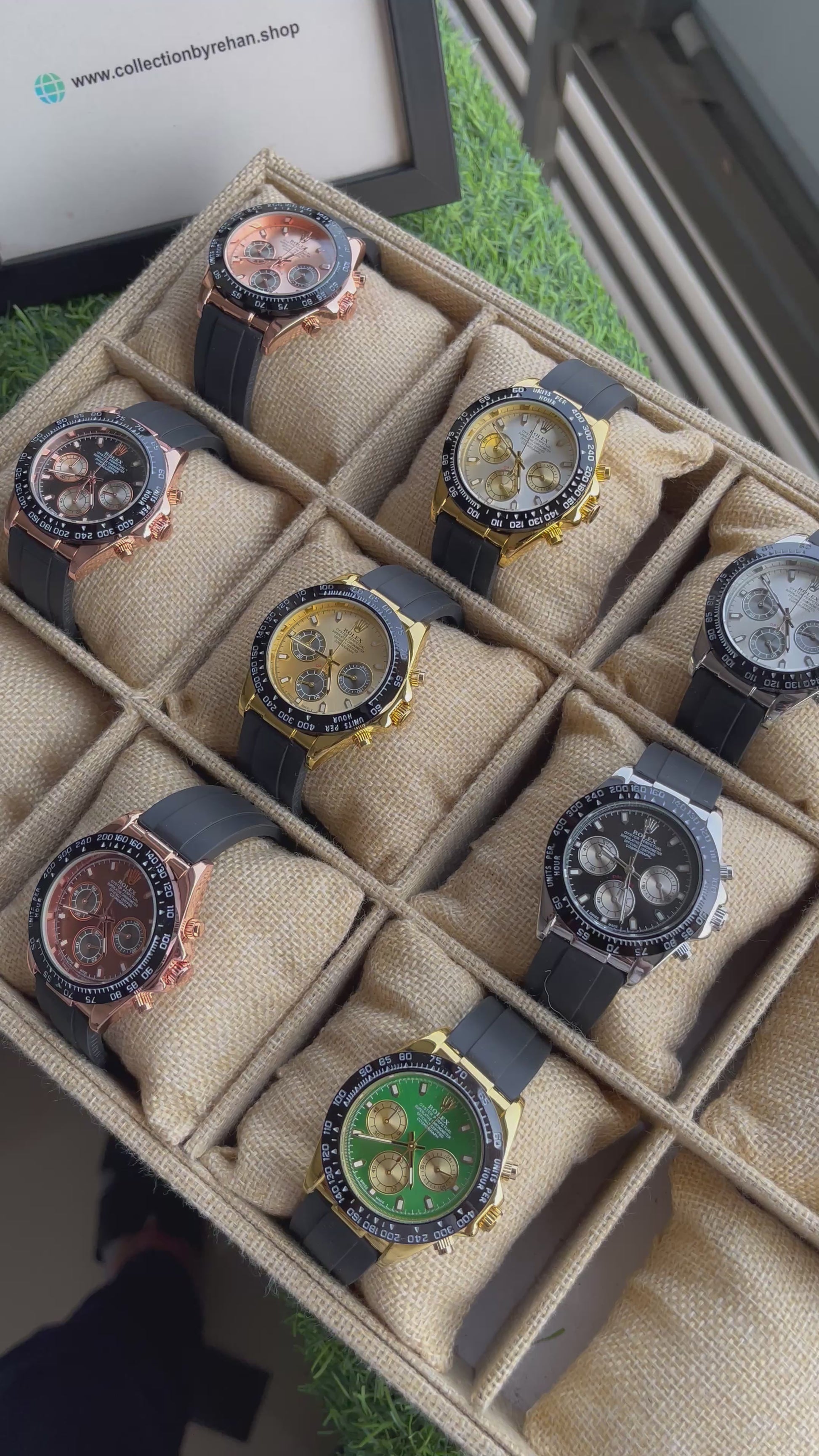 RC RLX Daytona – Silver Case, White Dial (Quartz Model)